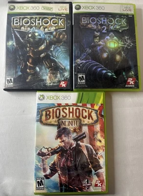 Комплекты игр Bioshock Trilogy 1 + 2 + Infinite для Xbox 360 в комплекте как новые в коробке - Изображение 1 из 4