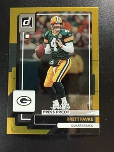 Brett Favre 2022 Panini Donruss Press Proof Holo Gold #102 Green Bay Packers /50 - Picture 1 of 3