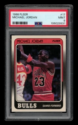 1988-89 Fleer Set-Break No 17 Майкл Джордан PSA 9 КАК НОВАЯ - Изображение 1 из 3