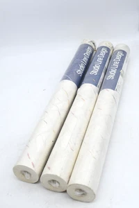 Vintage Wallpaper Lot Studio Line Design 80s 90s White Pink Blue Abstract 3 Roll - Picture 1 of 4