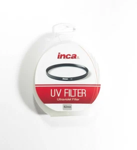 Photography Camera UV Filter Inca Ultraviolet 62mm Lens GIFT35 TO FI08 - Picture 1 of 5