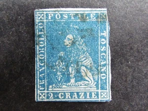 nystamps Italian States Tuscany Stamp # 13 Used $160 L25x724 - Picture 1 of 2
