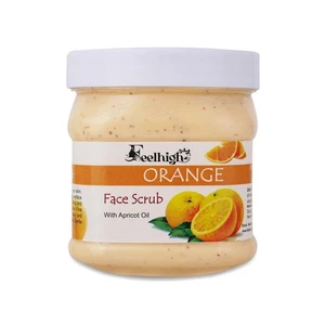 Exfoliante naranja para rostro y cuerpo (500 ml) con exfoliante removedor de piel muerta de albarique - Imagen 1 de 4