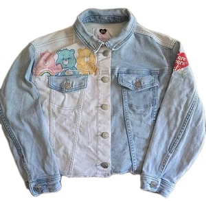Care Bears Justice Kids Girls Size Small 7/8 Blue White Jean Denim Jacket - Picture 1 of 10