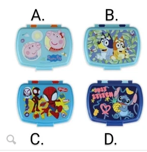 🍱PEPPA PIG BLUEY STITCH SPIDER-MAN LUNCH  - Picture 1 of 1
