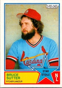ALL STAR GAME BASEBALL CARD 1983 OPC ST LOUIS CARDINALS BRUCE SUTTER  NI583 - Picture 1 of 2