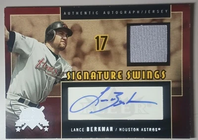 Fleer National Pasatime Lance Berkman 2005 reliquia autógrafo/36 Houston Astros! Foto 1 de 3