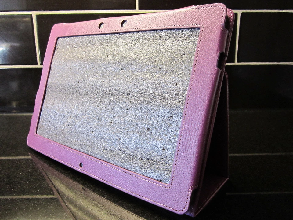 Purple PU Leather Carry Case/Cover/Stand 4 Asus Eee Pad TF201 Transformer Prime - Image 1 of 1