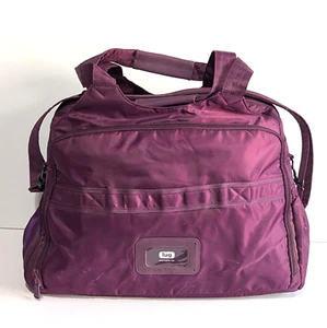 LUG Large Cartwheel Bag Duffle Tote Purple Quilted Overnight Carry On Gym Yoga - Picture 1 of 10
