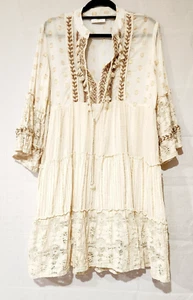I Am Pylgrym Dress S / M Boho Lace Detail 3/4 Sleeve Cottagecore Bohemian Y2K - Picture 1 of 16