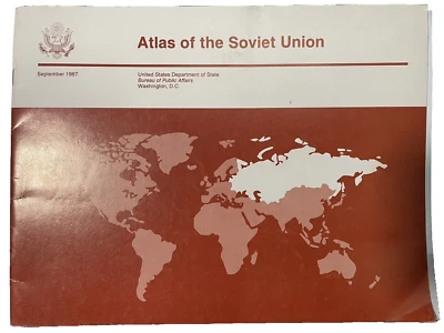 Atlas of the Soviet Union US Dept of State Booklet 1987 Vintage Castleton VT - Image 1 of 4