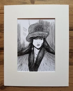 Mounted Contemporary Print - Portrait of a Lady With Accompanying Letter - Picture 1 of 4