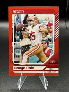 2024 Panini Donruss George Kittle #112 Rojo Prensa Prueba San Francisco 49ers - Imagen 1 de 2