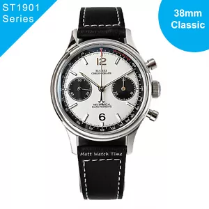 Seagull Sugess ST1901 Panda White Chronograph Sapphire, Display Back, 1963 BNIB - Picture 1 of 12