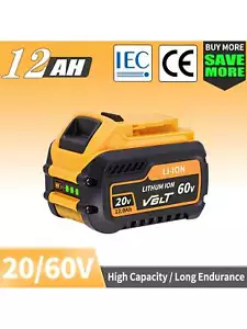 12.0Ah High Capacity Battery for 20V/60V MAX, Fits DCB606-209, NEW - Picture 1 of 15