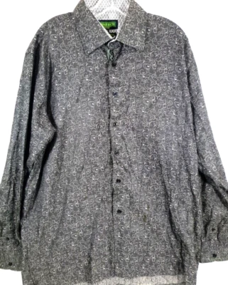 Inserch-Camisa Occidental Para Hombre Manga Larga Con Botones-XL Extra Grande-Gris-Jacquard Foto 1 de 4