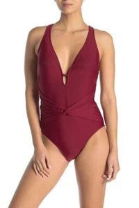 Athena Twist Front Plunge 1 Stück Badeanzug Neu mit Etikett - Bild 1 von 6