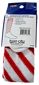 NWT in Pkg. TWIN CITY Red Candy Stripe Women's Sports Socks, S (shoe sz. 4-7) - Picture 1 of 2