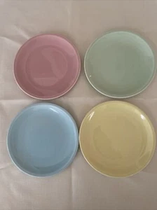Lot Of 4 Shenandoah Pastels 6 1/4” Plate Dessert Salad Vintage - Picture 1 of 10