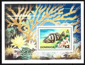 Dominica - Fische Block 30 postfrisch 1975 Mi. 429 - Picture 1 of 1