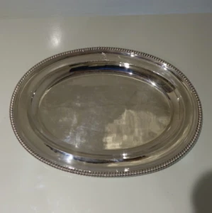 19th Century William IV Antique Sterling Silver Large Oval Meat Dish Lond  1834 - Picture 1 of 6