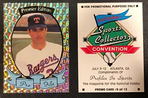 (2)x Carte Promo Nolan Ryan Profiles Rivista Convenzione Sportiva Nazionale Baseball - Foto 1 di 3