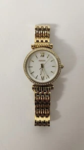 Fossil Women's Carlie Mini Gold Color Stainless Steel Bracelet Watch (USED) - Picture 1 of 6