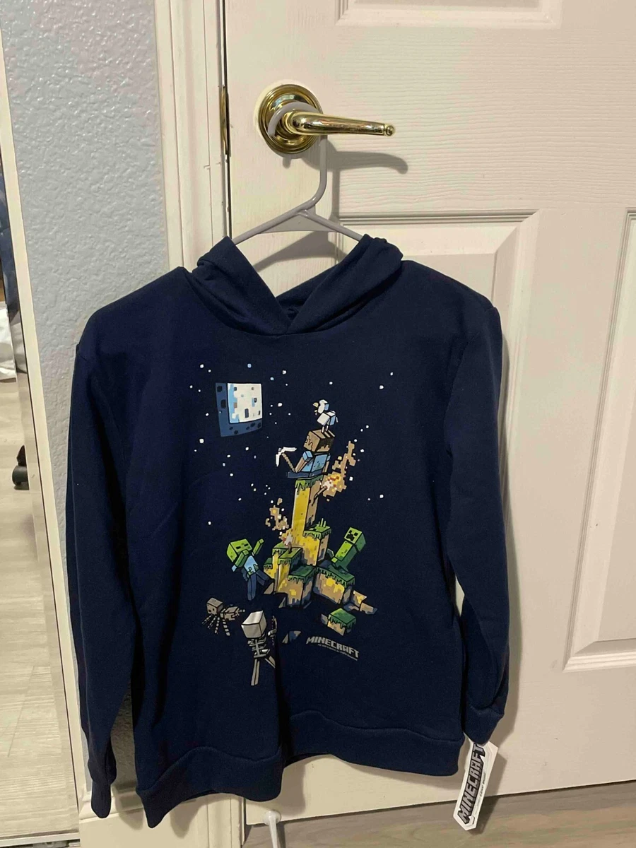 Conjunto Minecraft 3 Peças Para Meninos - Camiseta, Moletom E Calça