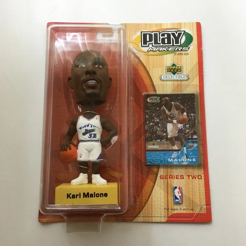 New Sealed 2001 Upper Deck Play Makers Utah Jazz Karl Malone Bobblehead Series 2 Cover