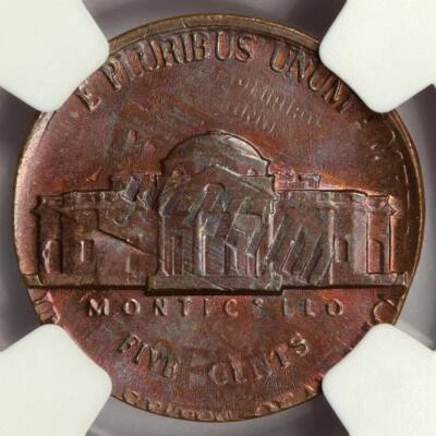 1981 NGC MS64 Nickel Struck On Struck Cent Double Denomination Mint Error Wow - Image 1 of 4