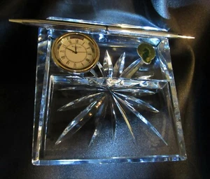 Waterford Schreibtisch Set Stifthalter, Visitenkartenhalter & Uhr Neu Altbestand - Bild 1 von 12