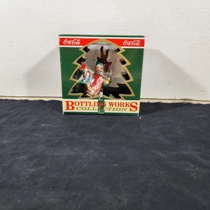 Vintage COCA COLA Bottling Works CollectIon Christmas Ornament Rocket Santa  - Picture 1 of 12