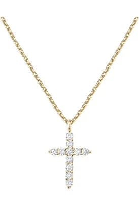 Collar Cruz Chapado en Oro 14k  Foto 1 de 4