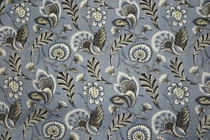 SCHUMACHER CURTAIN FABRIC DESIGN "Ursula" 8.1 METRES DELFT 100% LINEN - Picture 1 of 5
