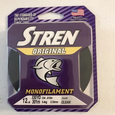 Stren Original Monofilament Clear Fluorescent 330yd - 12lb - FAST SHIPPING! - Image 1 of 2