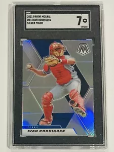2021 Panini Mosaic #31 Ivan Rodriguez SGC 7 NM Silver Prizm - Picture 1 of 2