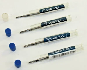 Lote de 4 fresas de extremo de herramienta Garr maquinista carburo 3 flautas vástago de 1/8" 7/64" y 3/32" - Imagen 1 de 8