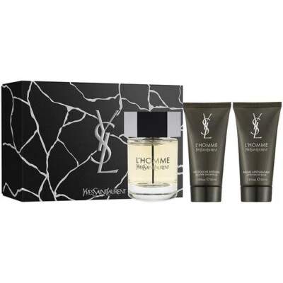 YSL L'HOMME 3PC GIFT SET - 3.4OZ EDT + 1.7OZ SHOWER GEL + 1.7OZ AFTERSHAVE BALM — 第 1/2 张图片