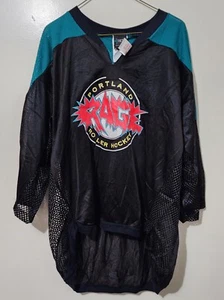 NWT Vintage 90s RHI Portland Rage Inline Roller Hockey Jersey XL 29x32" - Picture 1 of 5