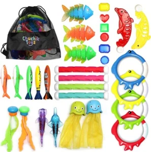 30 Pcs Diving Toys, Swimming Pool Toys for Kids Ages 4-8 8-12 with a Storage ... - Picture 1 of 6