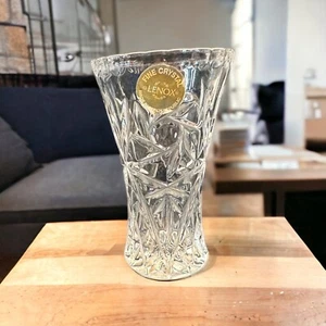 Lenox feine Kristall Vase Tschechien klar Feinschliff Wasserhähne - Bild 1 von 7