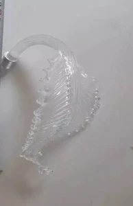 Ricambio per lampadario applique vetro Murano foglia bassa cristallo trasparente - Foto 1 di 2