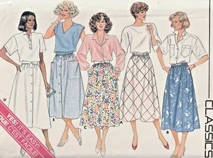 Butterick 3826 Pattern Skirts Flaired A-line Below Knee Modest Sz L-XL New 1986 - Imagen 1 de 4
