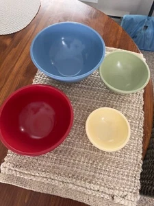 Set 4 verschachtelte Melamin Rührschüsseln bunt - Bild 1 von 3