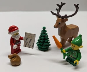 Lego Santa Minifigure, Elf & Reindeer 10275 40499 10245 Christmas Holiday Deer - Picture 1 of 3