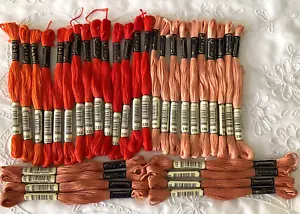 Anchor Mouline 8M Sticktwist Embroidery Floss Lot of 32 Asst Orange Series 330s - Picture 1 of 5