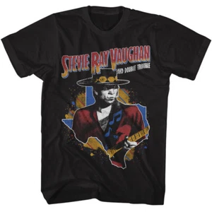 Stevie Ray Vaughan And Double Trouble Guitar Texas Men's T Shirt Rock Band Merch - Picture 1 of 3