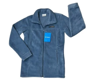 NEW Columbia Fleece Zip Up Birch Falls Jacket Youth Girl's MEDIUM (12-14) Blue - Picture 1 of 6
