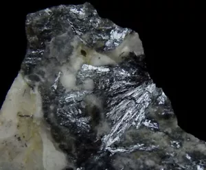 STIBNITE lustrous crystals on matrix SLOVAKIA Banská Bystrica - Kremnica /pk773 - Picture 1 of 12