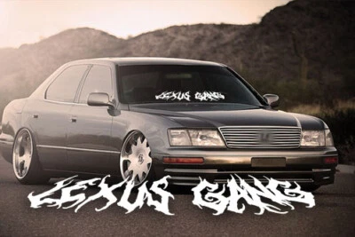 Pegatina LexusGang JDM golpeado parabrisas boost ventana calcomanía kanji baja se adapta a Lexus Foto 1 de 2